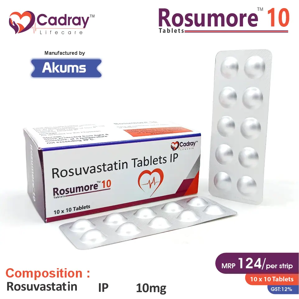 Rosuvastatin 10mg Tablet | Cardiovascular Care | Best Price for PCD Pharma Franchise